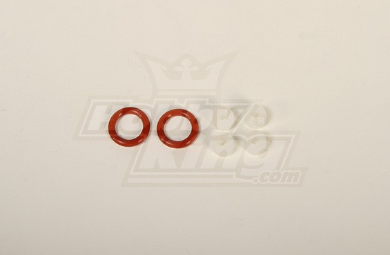 Tóricas y Gromments Set de silicio (Blanco / Rojo / 4pcs y 2 unidades)