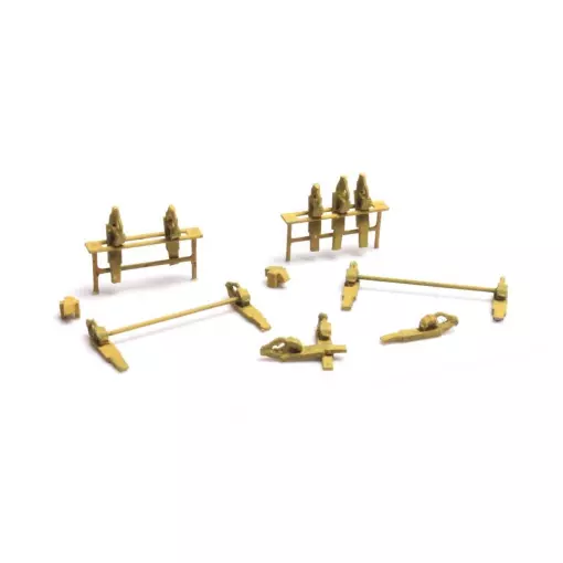 Soporte de calzo de rueda de ferrocarril – Artitec 387.397 – HO 1/87