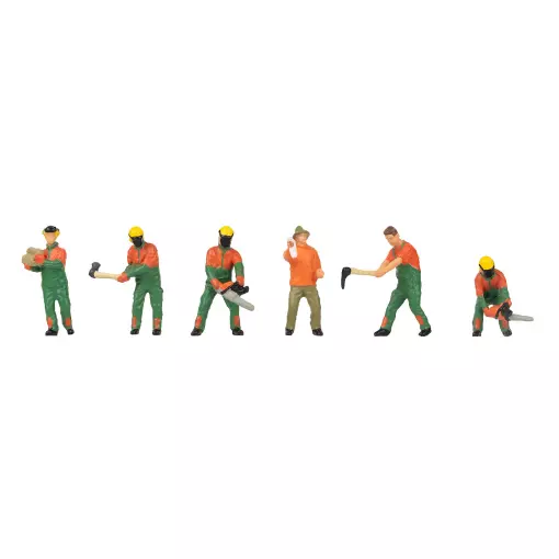 Trabajadores forestales con equipos modernos – Faller 151690 – HO 1/87