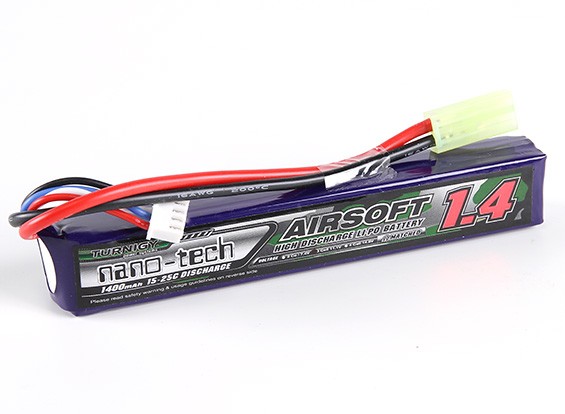Turnigy nano-tech 1400mah 2S 15 ~ 25C Lipo AIRSOFT Paquete