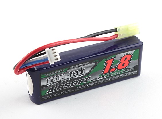 Turnigy nano-tech 1800mah 3S 20 ~ 40C Lipo AIRSOFT Paquete