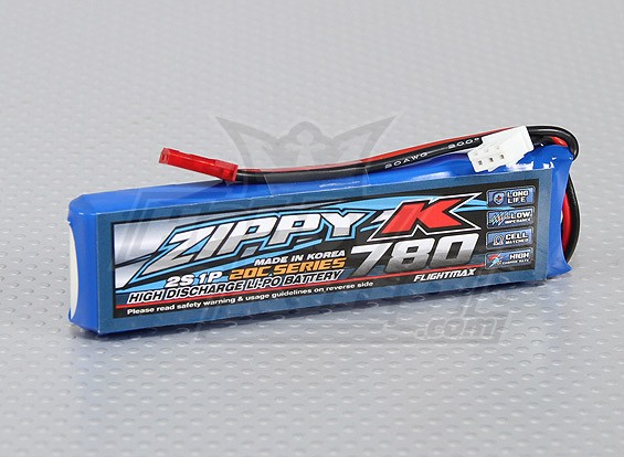 Batería Zippy-K Flightmax 780mAh 2S1P 20C Lipo