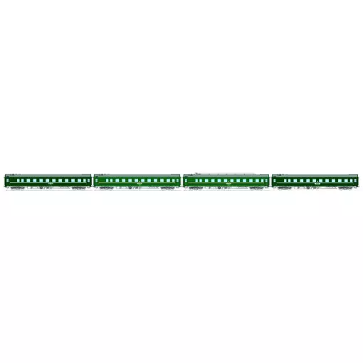 Tren de coches-cama de 4 vagones – Heris 17050-2 – HO : 1/87 – SZD – EP IV