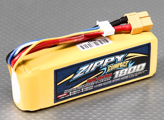 Lipo 25C Paquete ZIPPY Compacto 1800mAh 4S