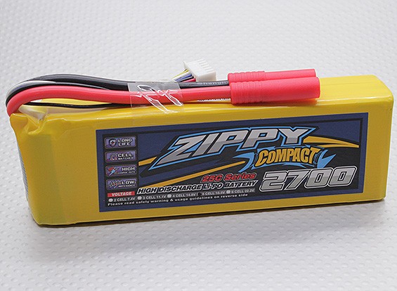ZIPPY Compacto 2700mAh paquete 5S Lipo 25C
