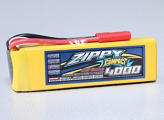 ZIPPY Compacto 4000mAh 3S Lipo 25C Paquete