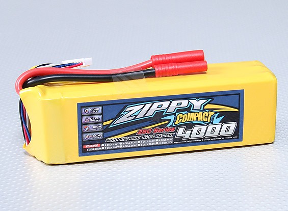 ZIPPY Compacto 4000mAh 6S Lipo 25C Paquete