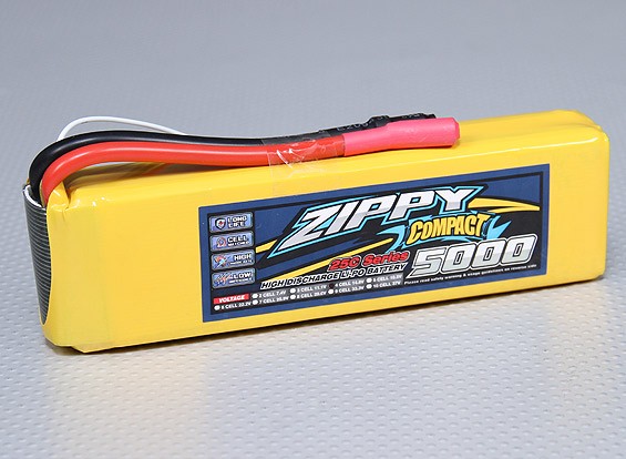 Lipo 25C Paquete ZIPPY Compacto 5000mAh 4S