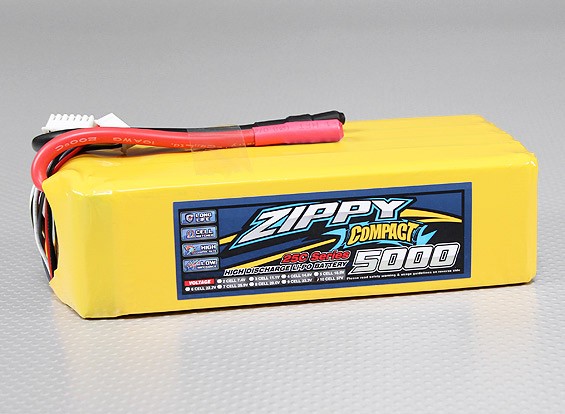 ZIPPY compactos 5000mAh 25C Lipo Pack de 10S