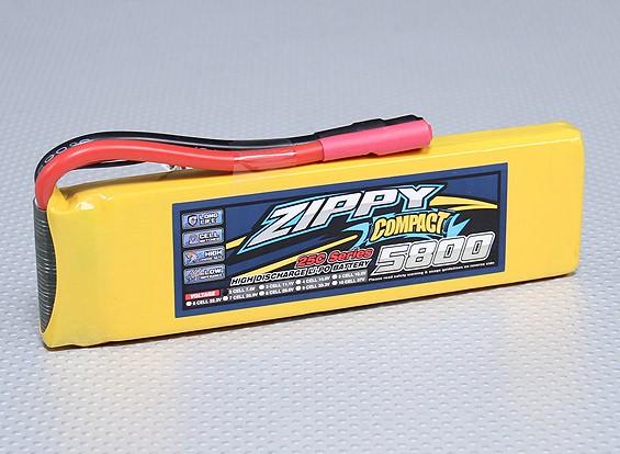 ZIPPY Compacto 5800mAh 2S Lipo 25C Paquete
