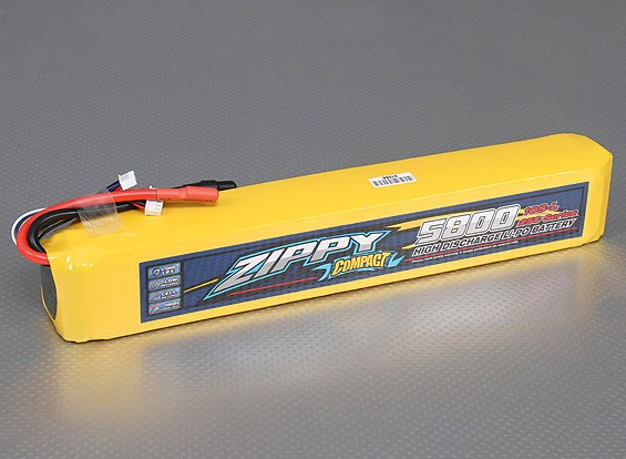 ZIPPY compactos 5800mAh 10S 25C Lipo Pack de largo