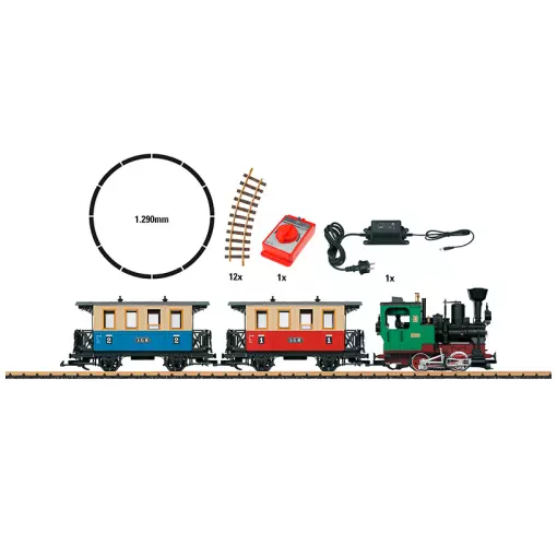 Tren de pasajeros Starter Set – LGB 70307 – G 1/22.5 – EP I/V – Digital Sound Fumigène
