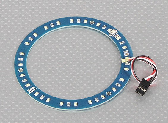 Anillo LED 100mm Blanco w / 10 modos seleccionables