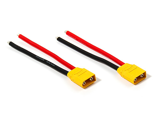 XT90 del enchufe macho 10 AWG 10 cm de cola (2pcs / bolsa)