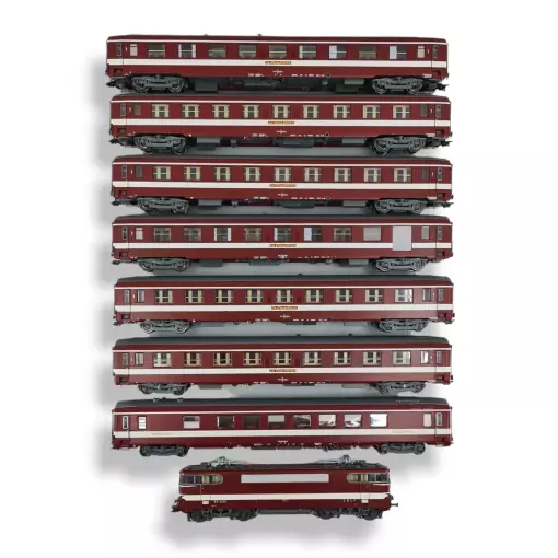 Set Le Capitole REE Models CM016DSAC – HO 1/87 – SNCF – 8 Material Rodante