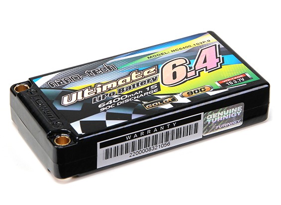 Turnigy nano-tech último 6400mAh 1S2P 90C Estuche Pack (ROAR y BRCA Aprobados)