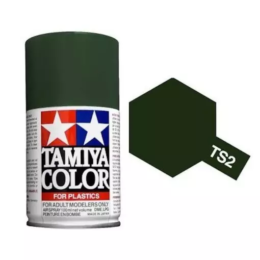 Bote de aerosol verde oscuro mate de 90 ml