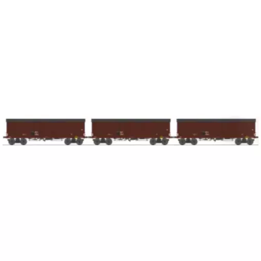 Lote de 3 vagones de 4 puertas – Ree Models WB910 – HO 1/87 – SNCF – Ep III – 2R