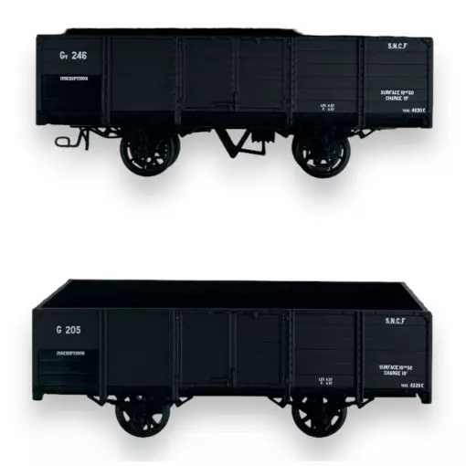 Lote de 2 vagones volquete – Ree Models VM-034 – HO 1/87 – SNCF/CFD – Ep III – 2R