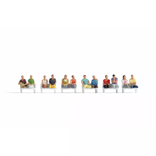 Lote de 12 Passagers Assis – Noch 15250 – HO 1/87