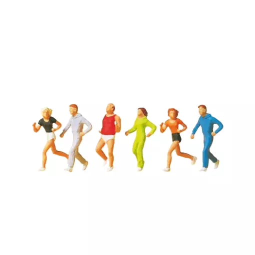 Lote de 6 Personajes Jogging – Preiser 14078 – HO 1/87