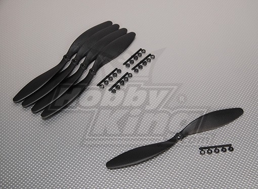 GWS Estilo Slowfly hélice 10×4.7 Negro (CCW) (5pcs)