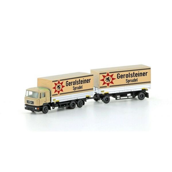 Minis – 1/160 Man F90 3-achs Koffer-hangerzug Gerolsteiner – MIS-LC4604