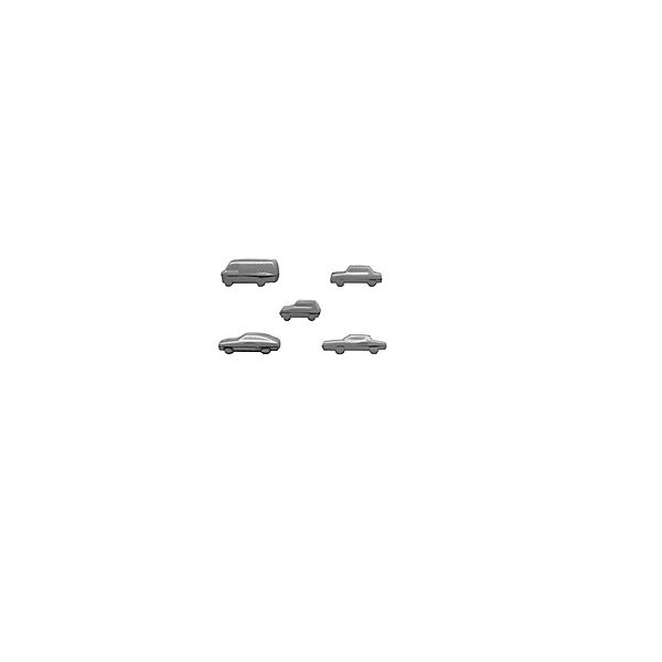 Plastruct – 1/500 CAR STY. WH. 3.6×4.0x10.3MM ASS. 25X AM-500