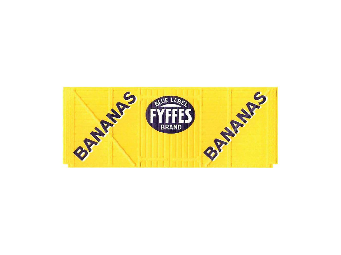 Freight car Box Van Body Card Fyffes Peco-R-72F