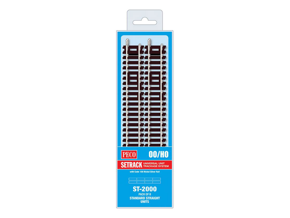 HO Setrack Code 100 Track straight 168mm 8x Peco-ST-2000