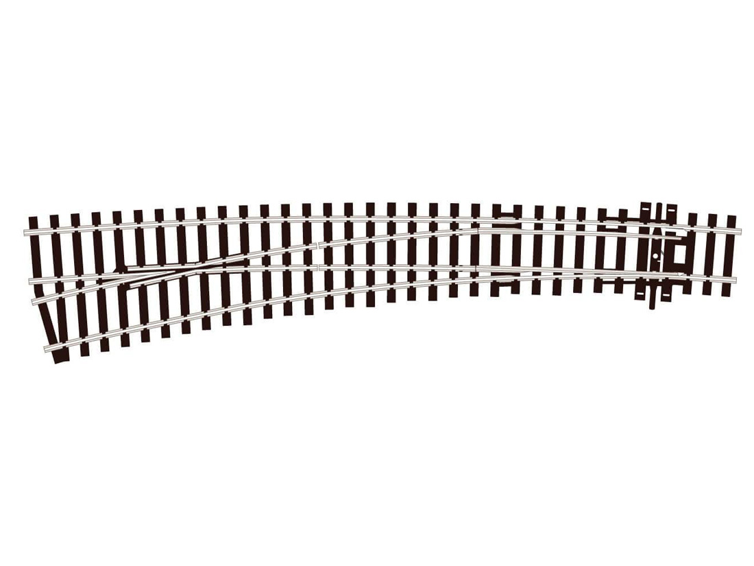 HO Streamline Code 100 Curved turnout left hand Peco-SL-87