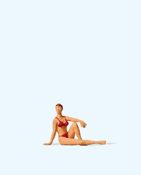 HO figure Bathing sitting Preiser-28072
