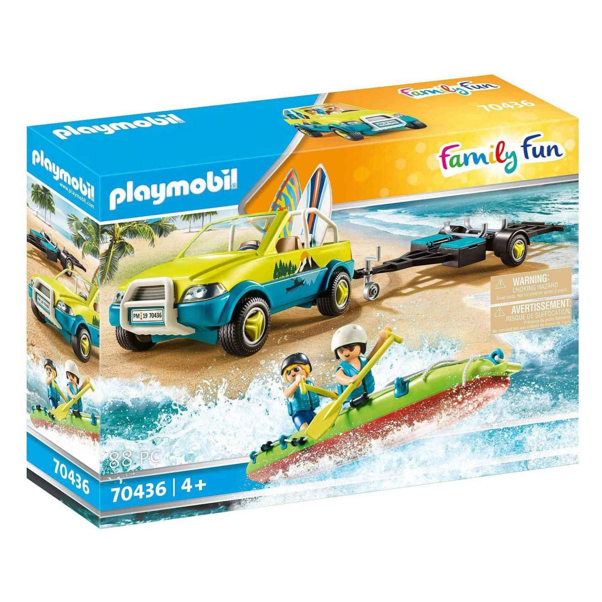 Playmobil Family Fun Beach Coche de Playa con Canoa 70436