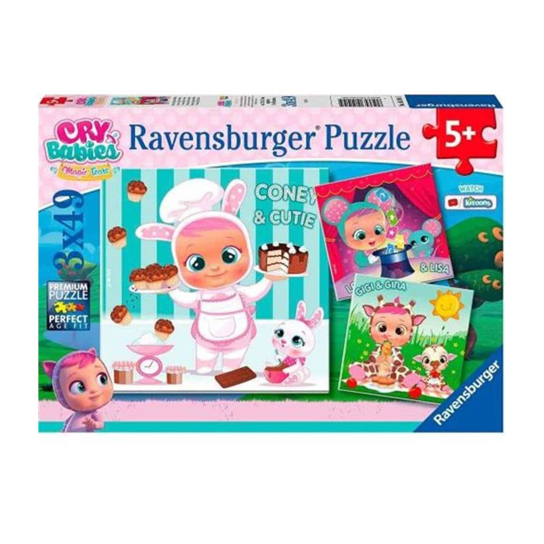 Puzle Bebés Llorones 3×49 Piezas