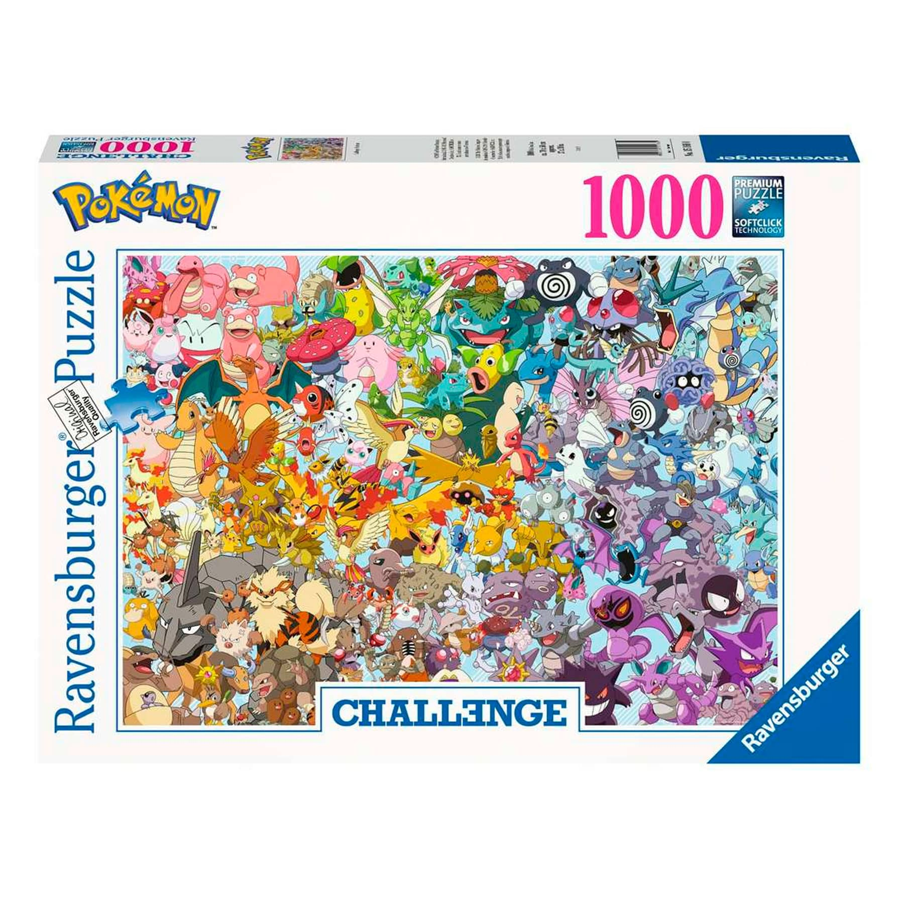 Puzzle, Pokémon, Colección Challenge, 1000 Piezas