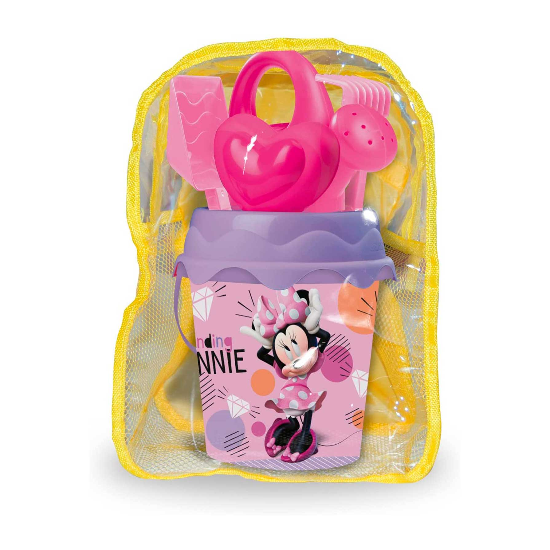 Mochila Playa Minnie Mouse con Cubo y Accesorios