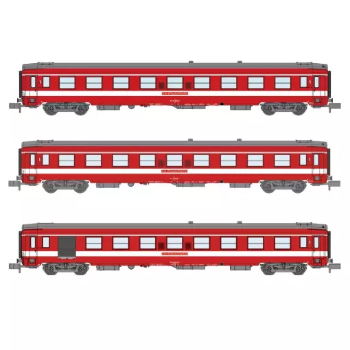 Set 3 coches de viajeros UIC REE Modelos NW155 A9 – N 1/160 – SNCF – EP IV