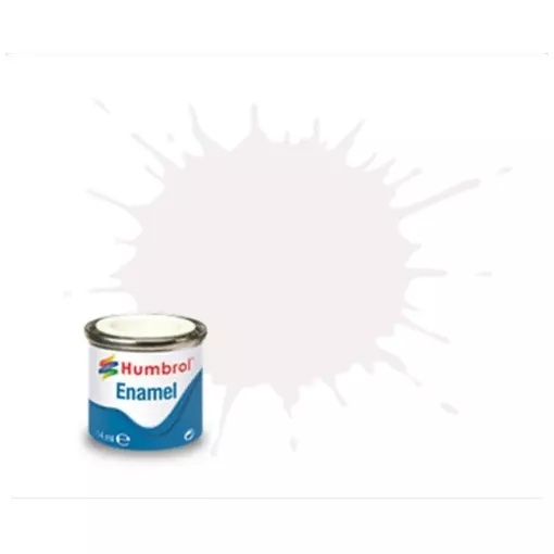 Pintura Celulósica Satinada Blanca N°130 – Humbrol AA1434 – 14 ml