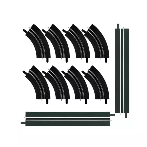 Kit de prolongación de vía simple recta/curva – Carrera CA61657 – 1/43