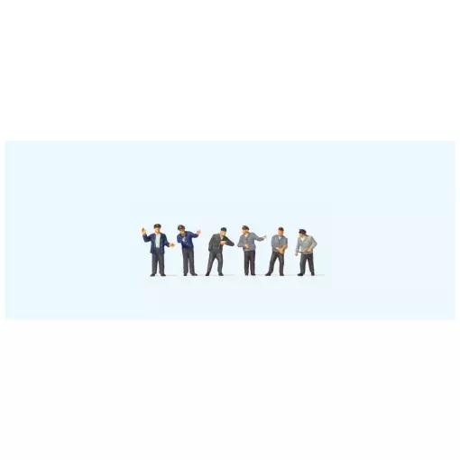 Set de 6 figuras «Conductores y Mecánicos» – Preiser 79321 – HO 1/87