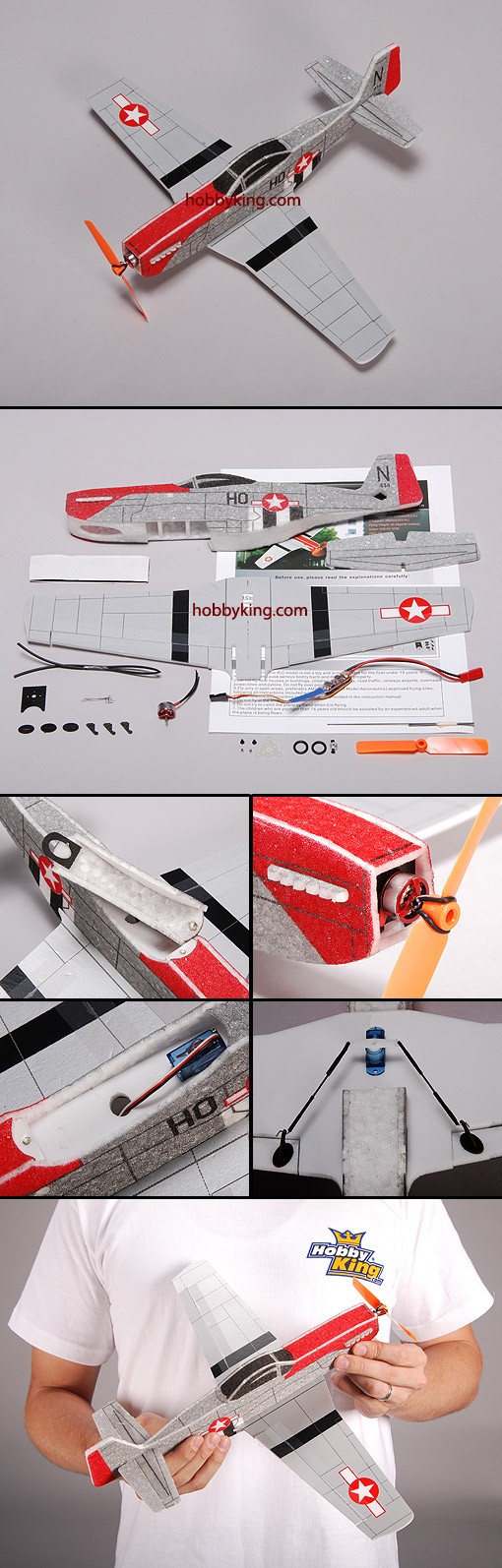 P51 Micro avión PPE Kit w / Motor & ESC