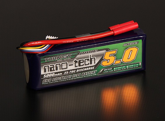 Turnigy nano-tech 5000mah 4S 35 ~ 70C Lipo Pack de