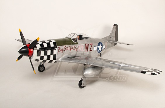 P-51D Mustang Monster 1.55m 6Ch XL-OEP-61inch PNF