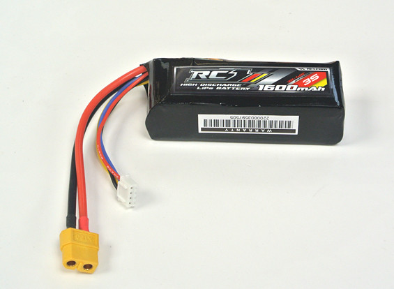 SCRATCH / DENT – RC 1600mAh 2S 30C Lipo Pack (Reino Unido Almacén)