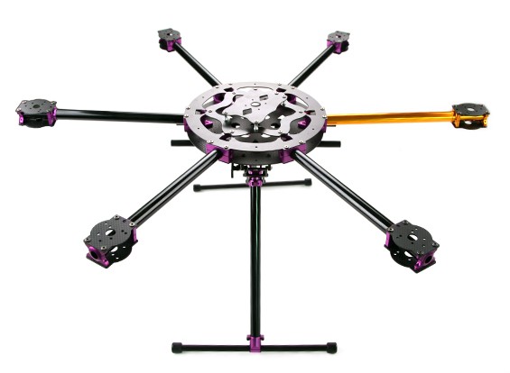 SCRATCH / DENT – HobbyKing ™ S700 carbono y marco de metal con Hexacopter Retractab