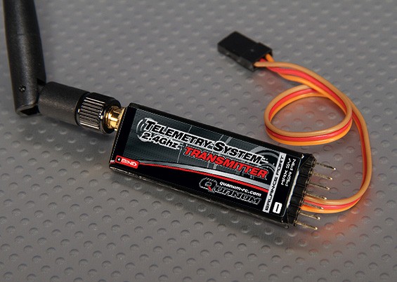 El transmisor de 2,4 GHz Quanum (Volt / temperatura / Amp) V2